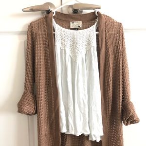 Brown cardigan